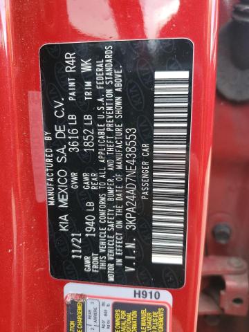 2022 KIA RIO LX - 3KPA24AD7NE438553