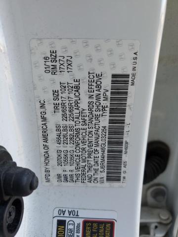 2016 HONDA CR-V SE - 5J6RM4H46GL032254