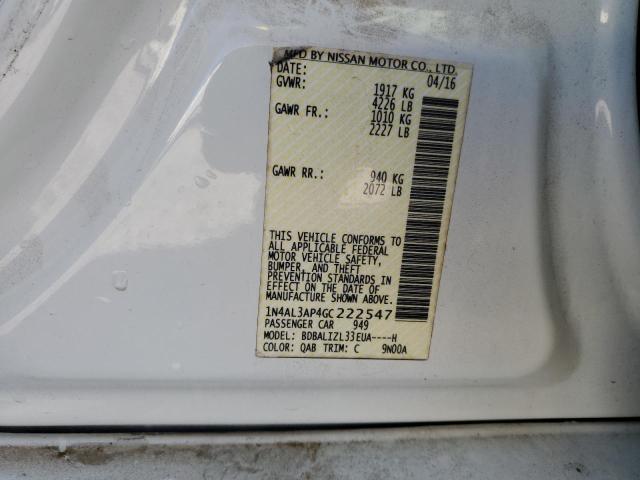 2016 NISSAN ALTIMA 2.5 - 1N4AL3AP4GC222547