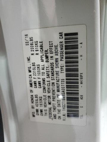 2016 HONDA ACCORD EXL - 1HGCT1B8XGA007735