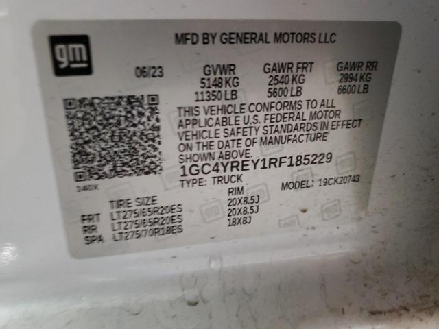 VIN 1GC4YREY1RF185229 2024 CHEVROLET ALL MODELS no.12