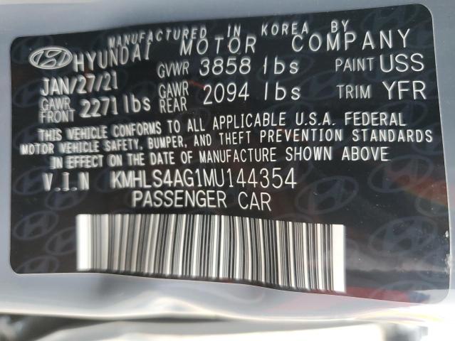 2021 HYUNDAI ELANTRA SE - KMHLS4AG1MU144354