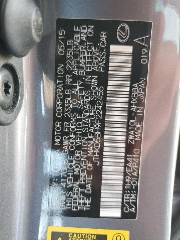 2015 LEXUS CT 200 JTHKD5BH9F2242455