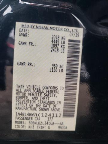 2020 NISSAN ALTIMA S - 1N4BL4BW2LC124112
