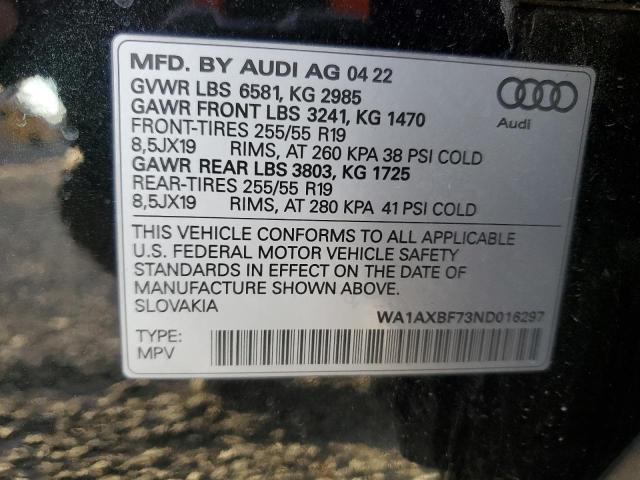 VIN WA1AXBF73ND016297 2022 AUDI Q7 no.14