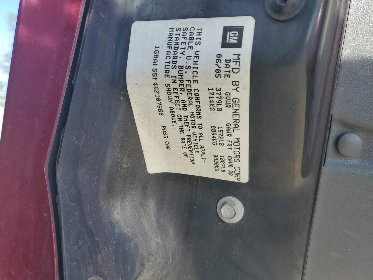 Lot #2986802276 2006 SATURN ION LEVEL