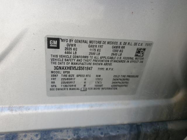 2018 CHEVROLET EQUINOX LS - 3GNAXHEV5JS561847