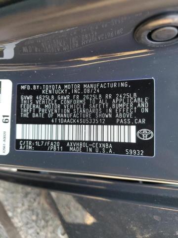 VIN 4T1DAACK4SU533512 2025 TOYOTA CAMRY no.12