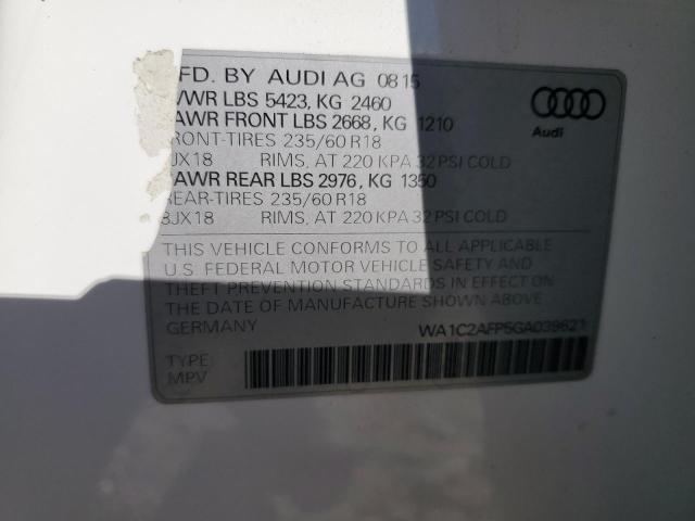 2016 AUDI Q5 PREMIUM - WA1C2AFP5GA039621
