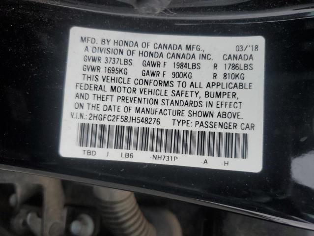 2018 HONDA CIVIC LX - 2HGFC2F58JH548276