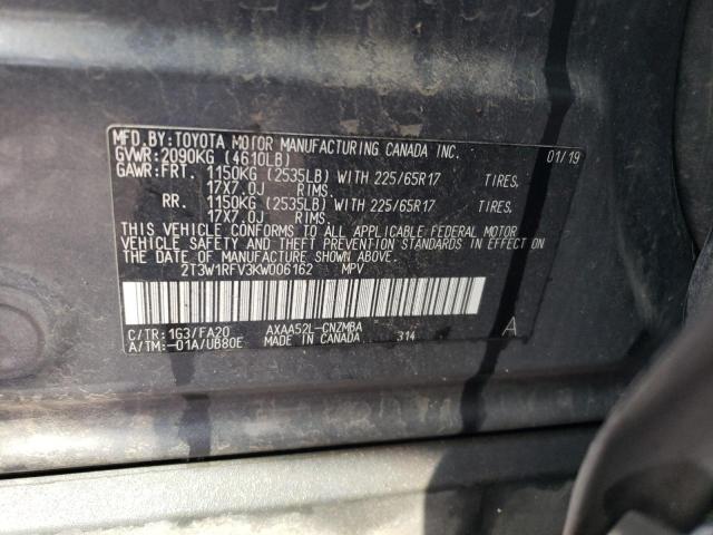2019 TOYOTA RAV4 XLE - 2T3W1RFV3KW006162