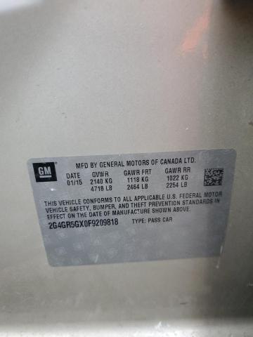 2015 BUICK REGAL PREM 2G4GR5GX0F9209818