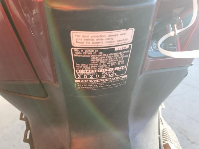 2020 HONDA WW150 A RLHKF3013LY000114