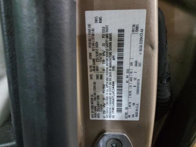 2020 FORD ESCAPE SE - 1FMCU0G67LUC34494