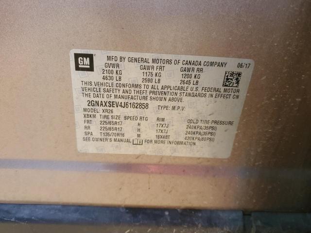 2018 CHEVROLET EQUINOX LT - 2GNAXSEV4J6162858