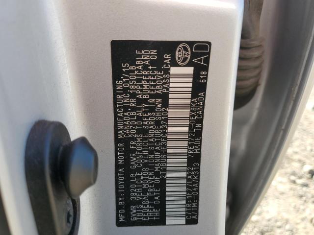 2015 TOYOTA COROLLA L - 2T1BURHE3FC337102
