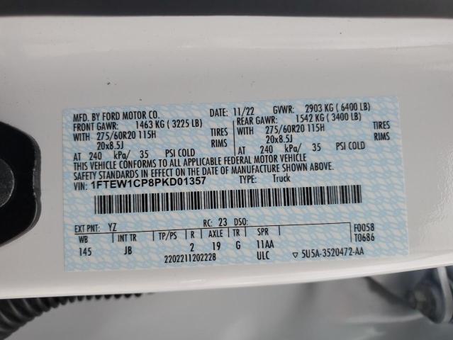 2023 FORD F150 SUPER - 1FTEW1CP8PKD01357