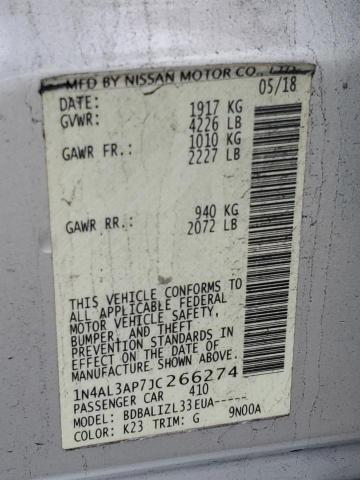 2018 NISSAN ALTIMA 2.5 - 1N4AL3AP7JC266274