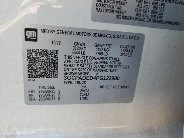 2023 CHEVROLET SILVERADO - 3GCPADED4PG122980