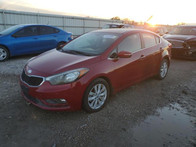 KIA FORTE EX 2014 red sedan 4d gas KNAFX4A8XE5104858 photo #1