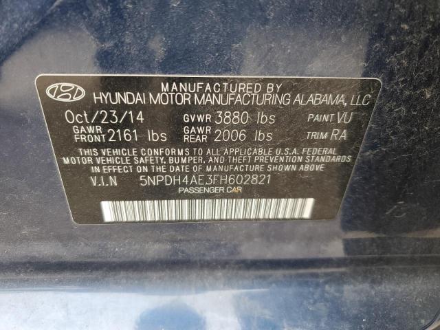 VIN 5NPDH4AE3FH602821 2015 HYUNDAI ELANTRA no.13