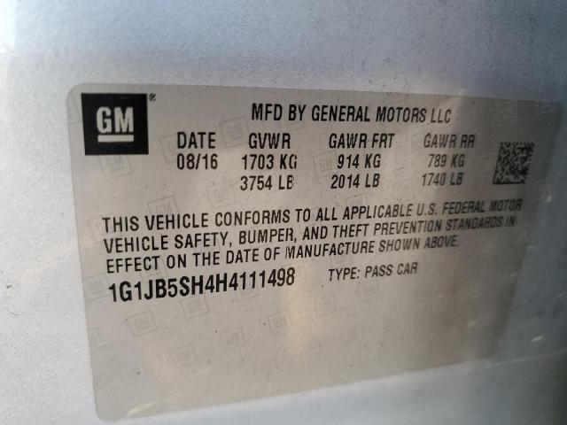 2017 CHEVROLET SONIC LS - 1G1JB5SH4H4111498