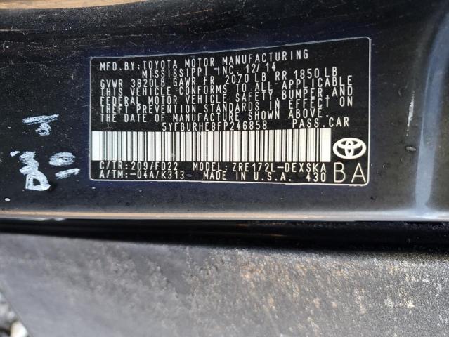 5YFBURHE8FP246858 2015 TOYOTA COROLLA