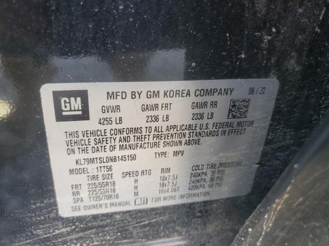 2022 CHEVROLET TRAILBLAZE - KL79MTSL0NB145150