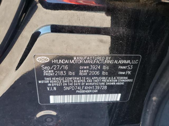 2017 HYUNDAI ELANTRA SE - 5NPD74LF4HH139728