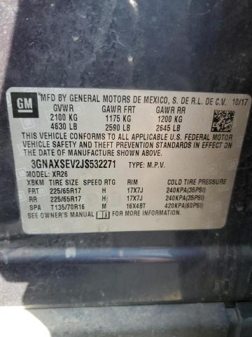 2018 CHEVROLET EQUINOX LT - 3GNAXSEV2JS532271