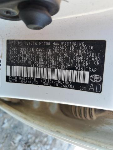 2016 TOYOTA COROLLA L - 2T1BURHE6GC631885