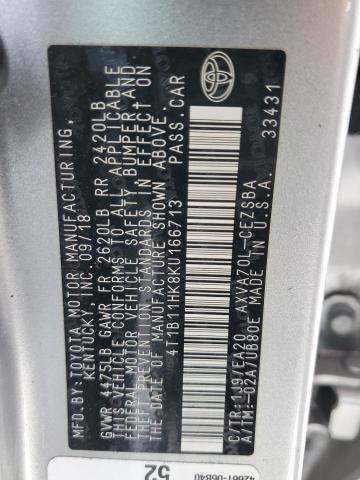 2019 TOYOTA CAMRY L - 4T1B11HK8KU166713