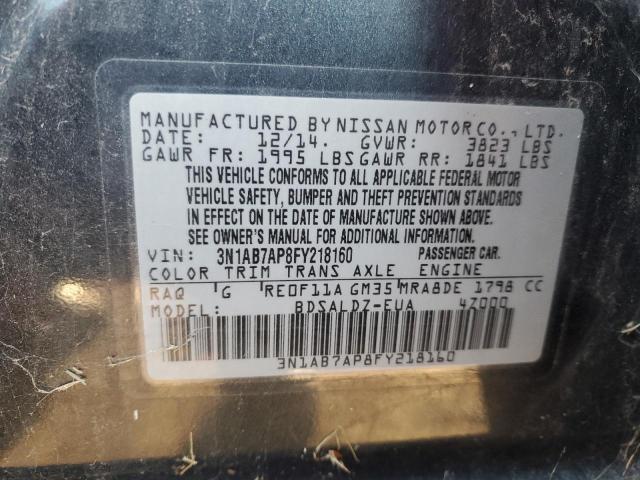 VIN 3N1AB7AP8FY218160 2015 Nissan Sentra, S no.12