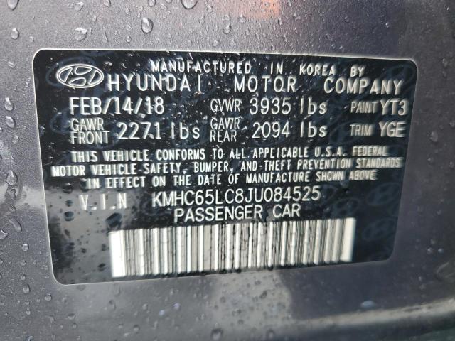 2018 HYUNDAI IONIQ BLUE - KMHC65LC8JU084525