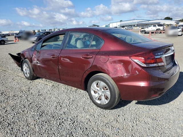 HONDA CIVIC LX 2015 burgundy  gas 19XFB2F57FE292135 photo #3