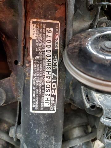 2017 HONDA CRF1000 JH2SD04H3HK000076