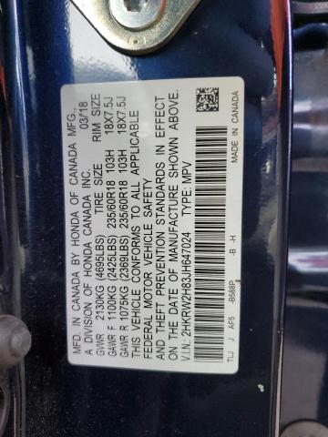 2018 HONDA CR-V EXL - 2HKRW2H83JH647024