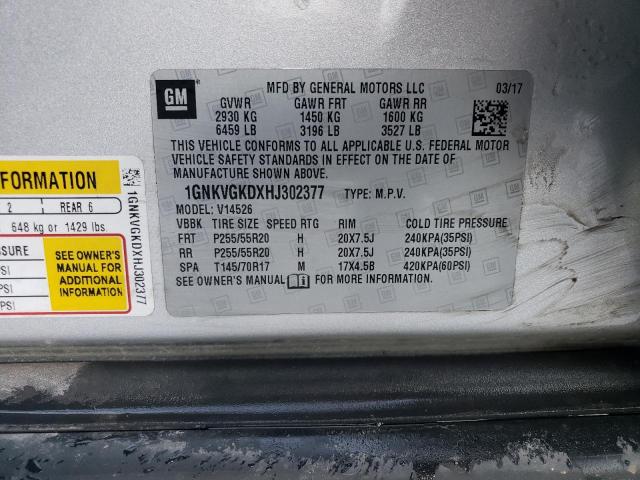2017 CHEVROLET TRAVERSE L - 1GNKVGKDXHJ302377