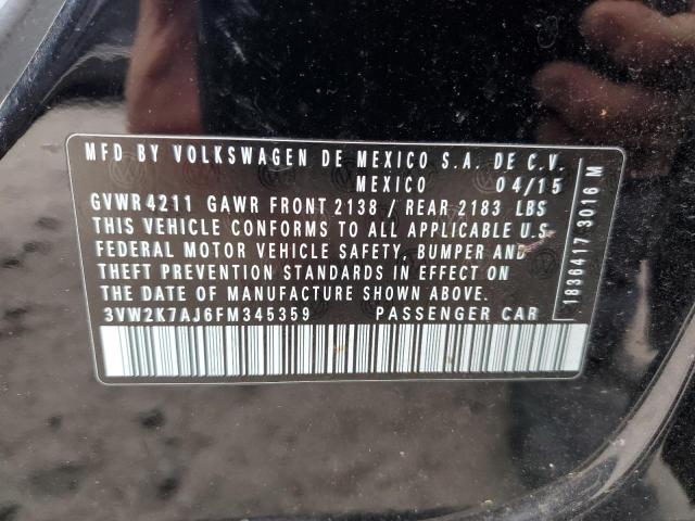2015 VOLKSWAGEN JETTA BASE - 3VW2K7AJ6FM345359