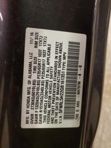 2016 HONDA ODYSSEY LX 5FNRL5H22GB161351