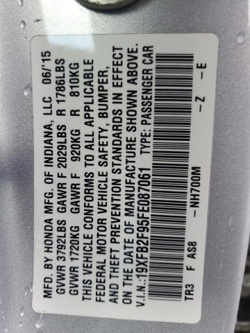 19XFB2F95FE087061 2015 HONDA CIVIC