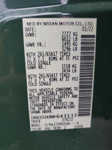 2022 NISSAN FRONTIER S - 1N6ED1EK8NN643133