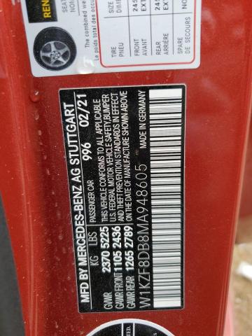 2021 MERCEDES-BENZ E 350 - W1KZF8DB8MA948605