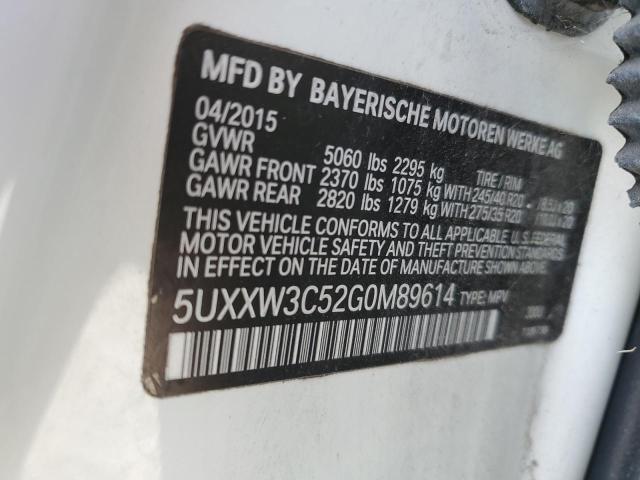 2016 BMW X4 XDRIVE2 - 5UXXW3C52G0M89614