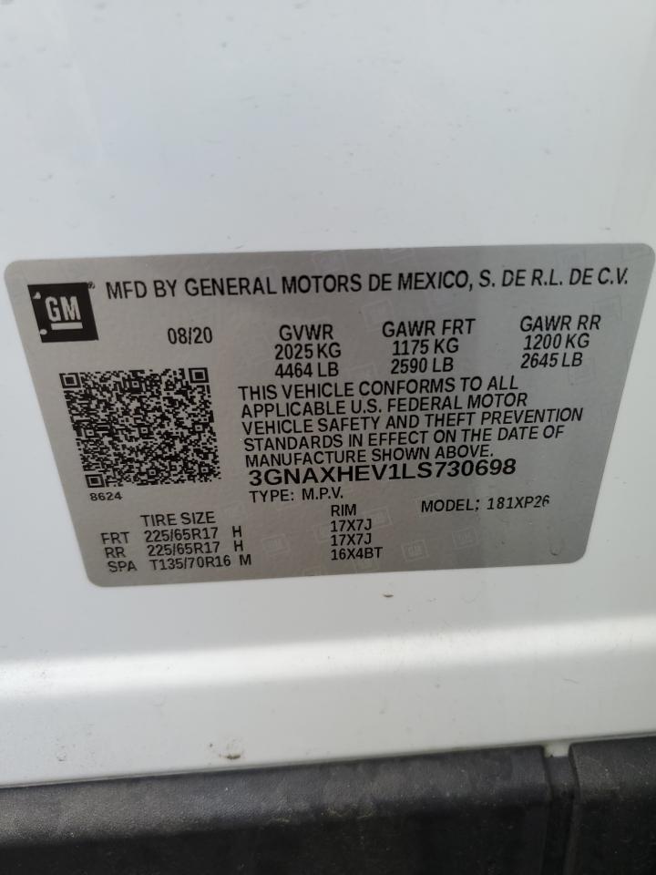 Lot #3025946972 2020 CHEVROLET EQUINOX LS