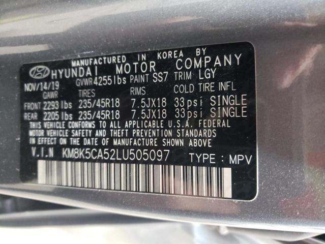 VIN KM8K5CA52LU505097 2020 Hyundai Kona, Ultimate no.13