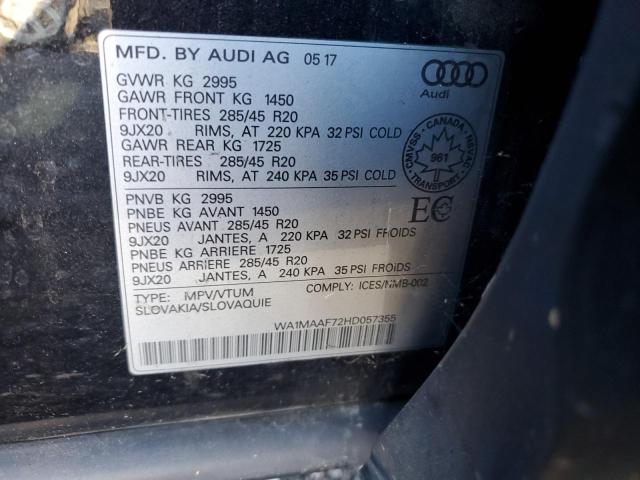 2017 AUDI Q7 PROGRES WA1MAAF72HD057355