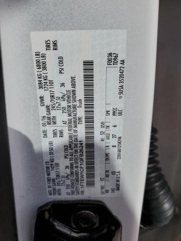 2016 FORD F150 SUPER - 1FTEW1CF1GFB26241