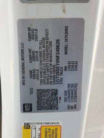 2022 GMC SIERRA K35 - 1GT39SEY0NF249626