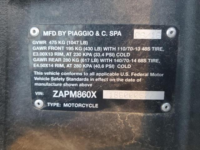 2016 PIAGGIO MP3 500 SP ZAPM860X1G5000577